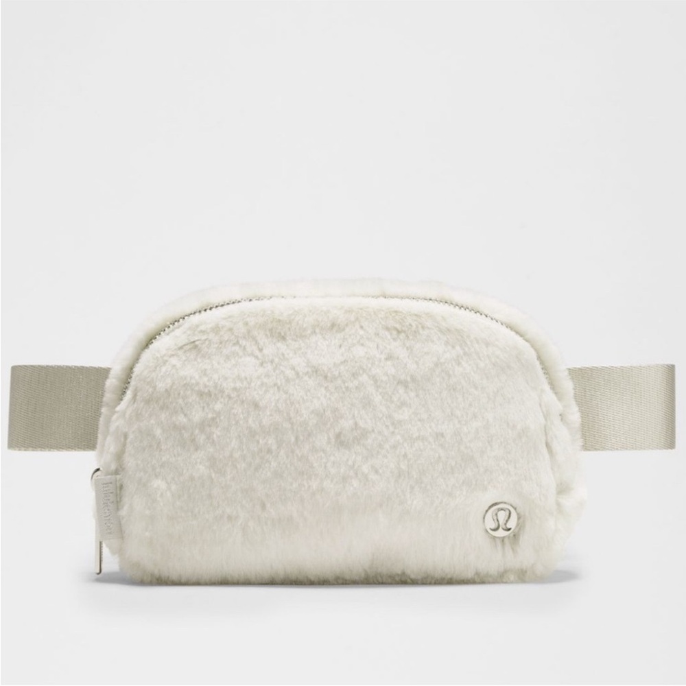 Lululemon White Fleece Belt Bag